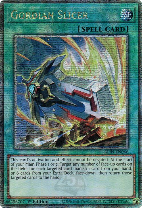 Gordian Slicer [ALIN-EN066] Quarter Century Secret Rare | Card Merchant Takapuna