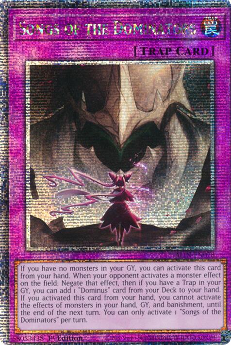 Songs of the Dominators [ALIN-EN078] Quarter Century Secret Rare | Card Merchant Takapuna