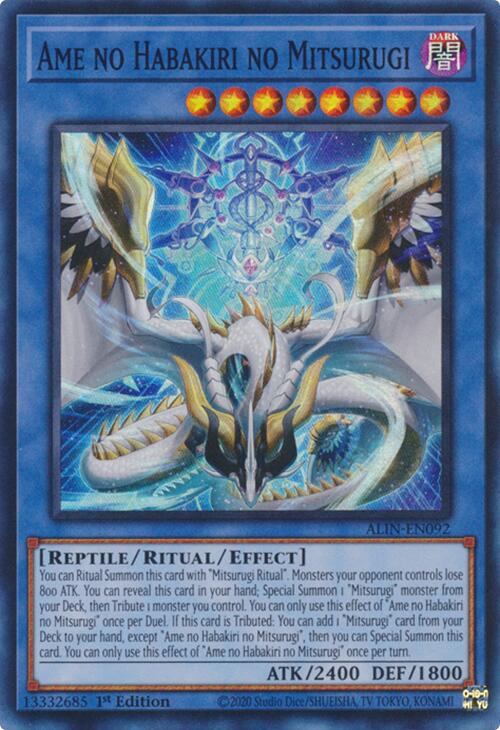Ame no Habakiri no Mitsurugi [ALIN-EN092] Super Rare | Card Merchant Takapuna