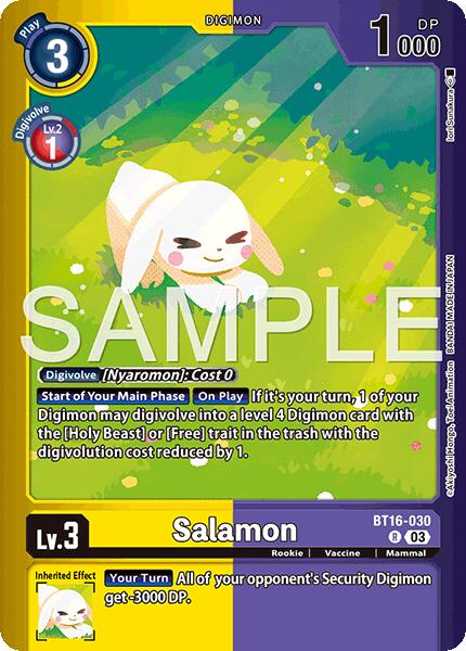 Salamon [BT16-030] (Limited Card Pack -Billion Bullet-) [Limited Card Pack -Billion Bullet-] | Card Merchant Takapuna