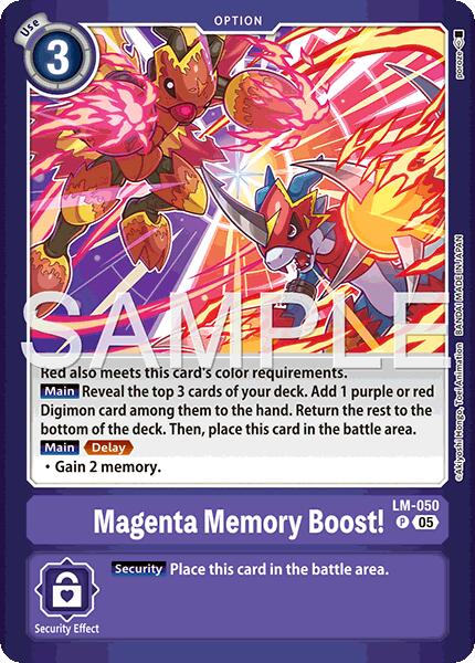 Magenta Memory Boost! [LM-050] (Limited Card Pack -Billion Bullet-) [Limited Card Pack -Billion Bullet-] | Card Merchant Takapuna