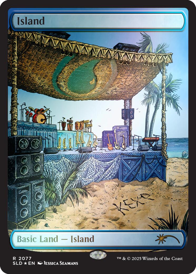 Island (2077) (Rainbow Foil) [Secret Lair Drop Series] | Card Merchant Takapuna