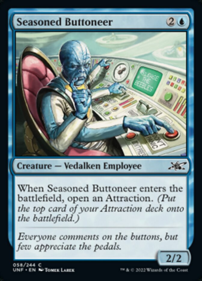 Seasoned Buttoneer [Unfinity] | Card Merchant Takapuna