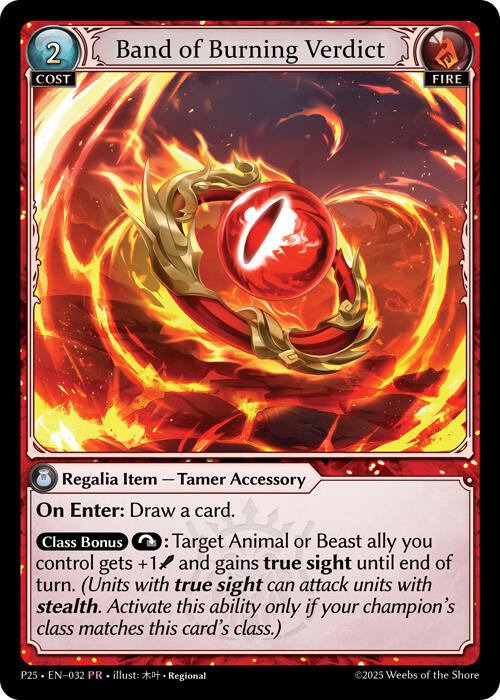 Band of Burning Verdict (032) [Promotional Cards] | Card Merchant Takapuna