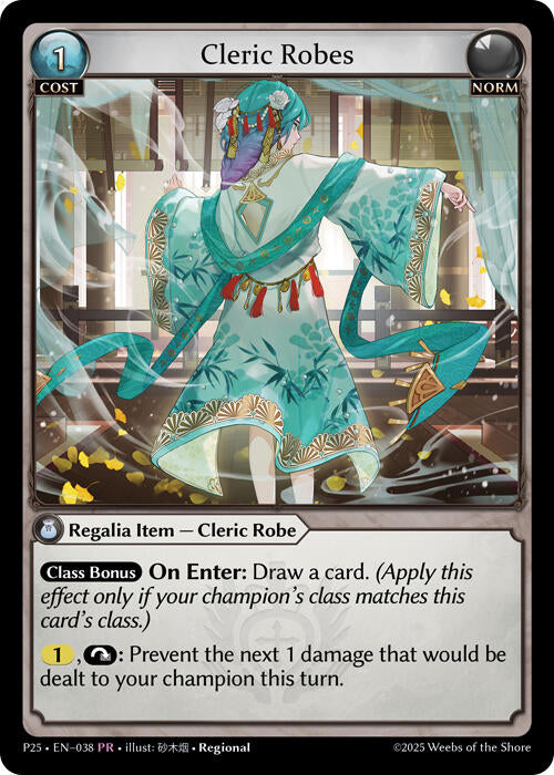 Cleric Robes (038) [Promotional Cards] | Card Merchant Takapuna
