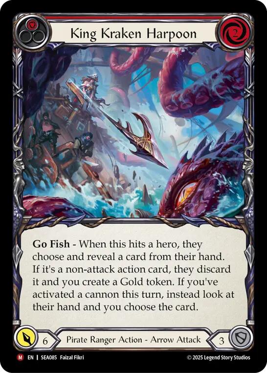 King Kraken Harpoon (Rainbow Foil) [SEA085] (High Seas)  Rainbow Foil | Card Merchant Takapuna