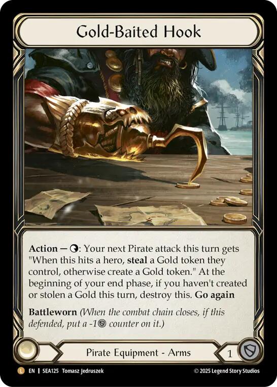 Gold-Baited Hook (Cold Foil) [SEA125] (High Seas)  Cold Foil | Card Merchant Takapuna