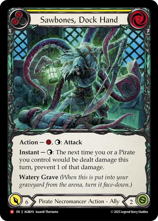 Sawbones, Dockhand (Regular) [AGB019] (Armory Deck: Gravy Bones) | Card Merchant Takapuna