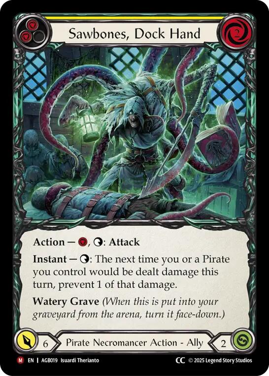 Sawbones, Dockhand (CC Label) (Regular) [AGB019] (Armory Deck: Gravy Bones) | Card Merchant Takapuna