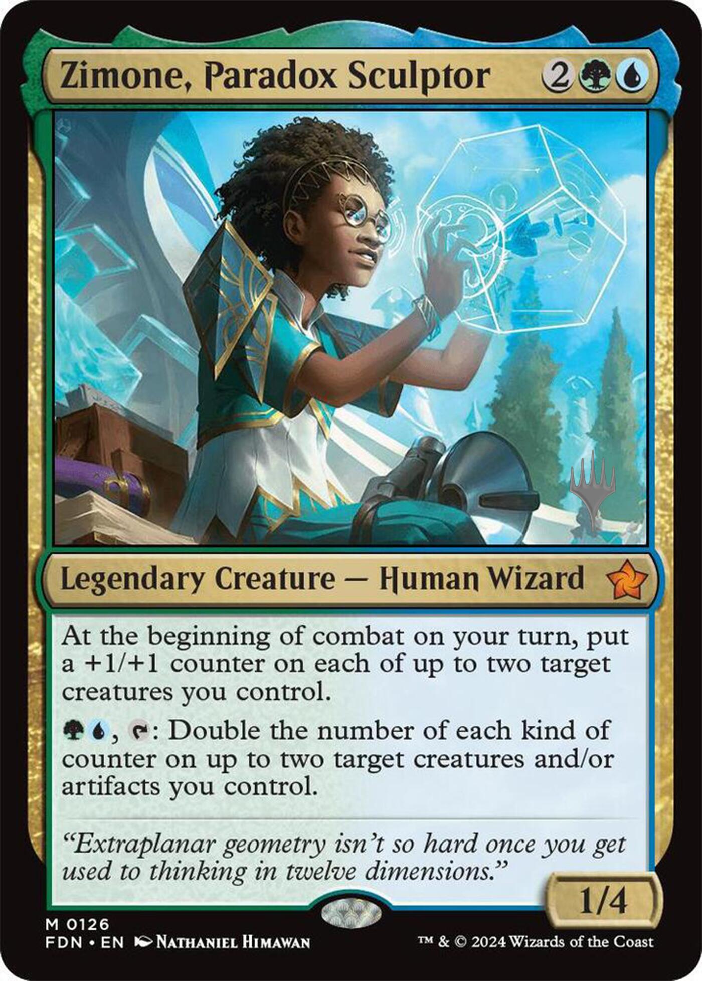 Zimone, Paradox Sculptor (Promo Pack) [Foundations Promos] | Card Merchant Takapuna