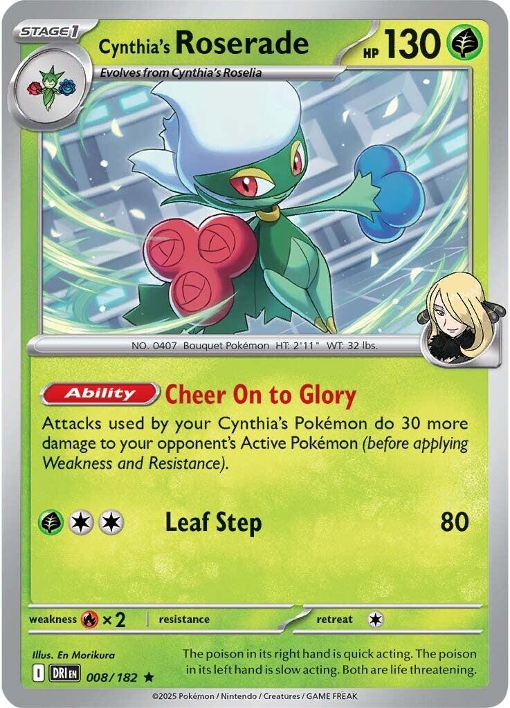 Cynthia's Roserade (008/182) [Scarlet & Violet: Destined Rivals] | Card Merchant Takapuna