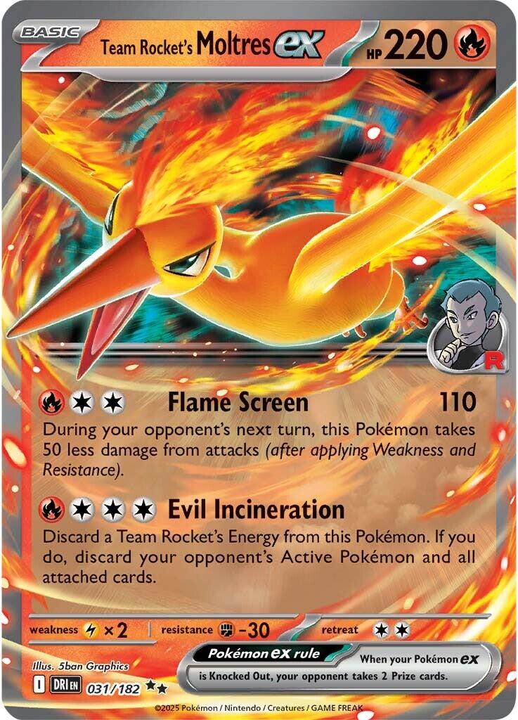Team Rocket's Moltres ex (031/182) [Scarlet & Violet: Destined Rivals] | Card Merchant Takapuna