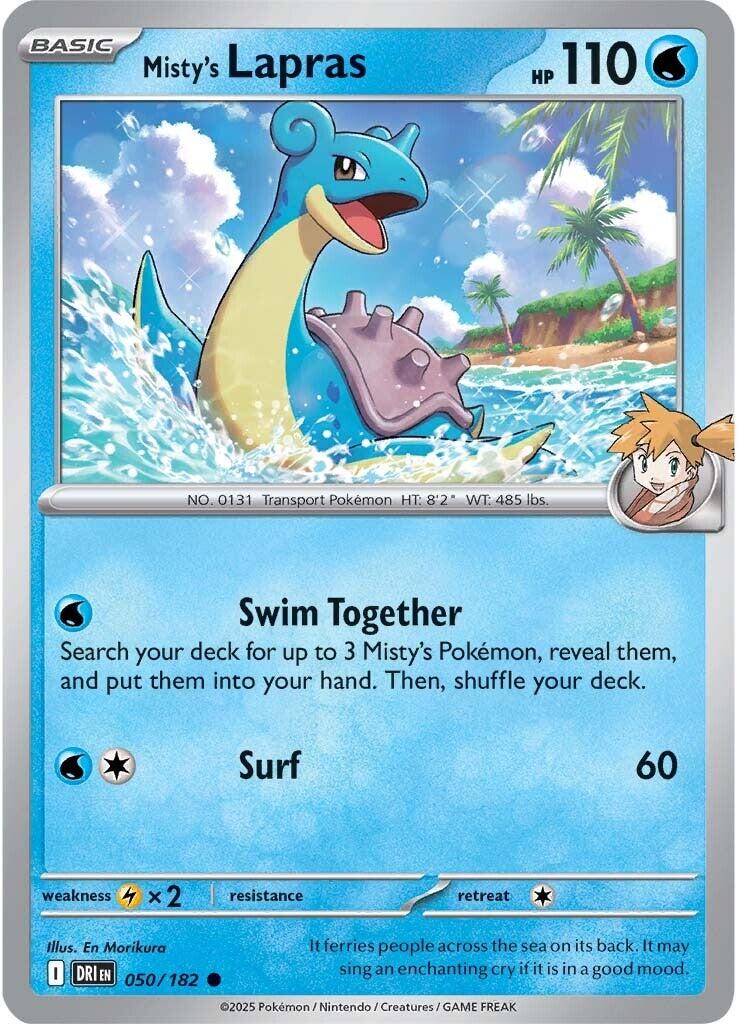 Misty's Lapras (050/182) [Scarlet & Violet: Destined Rivals] | Card Merchant Takapuna