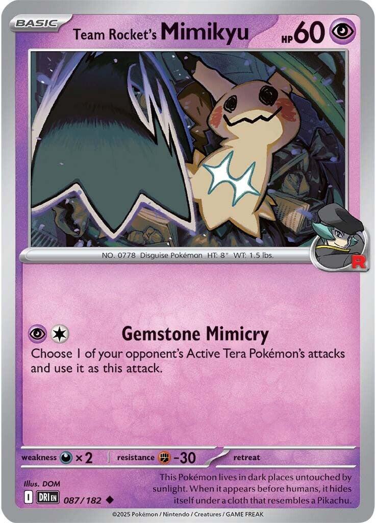 Team Rocket's Mimikyu (087/182) [Scarlet & Violet: Destined Rivals] | Card Merchant Takapuna
