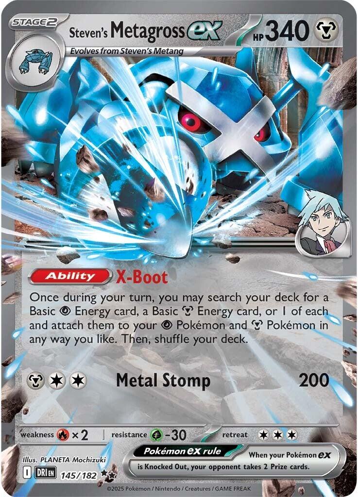 Steven's Metagross ex (145/182) [Scarlet & Violet: Destined Rivals] | Card Merchant Takapuna