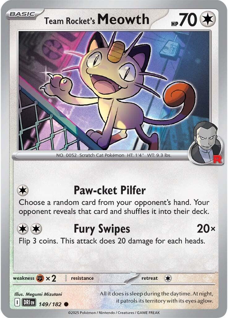 Team Rocket's Meowth (149/182) [Scarlet & Violet: Destined Rivals] | Card Merchant Takapuna