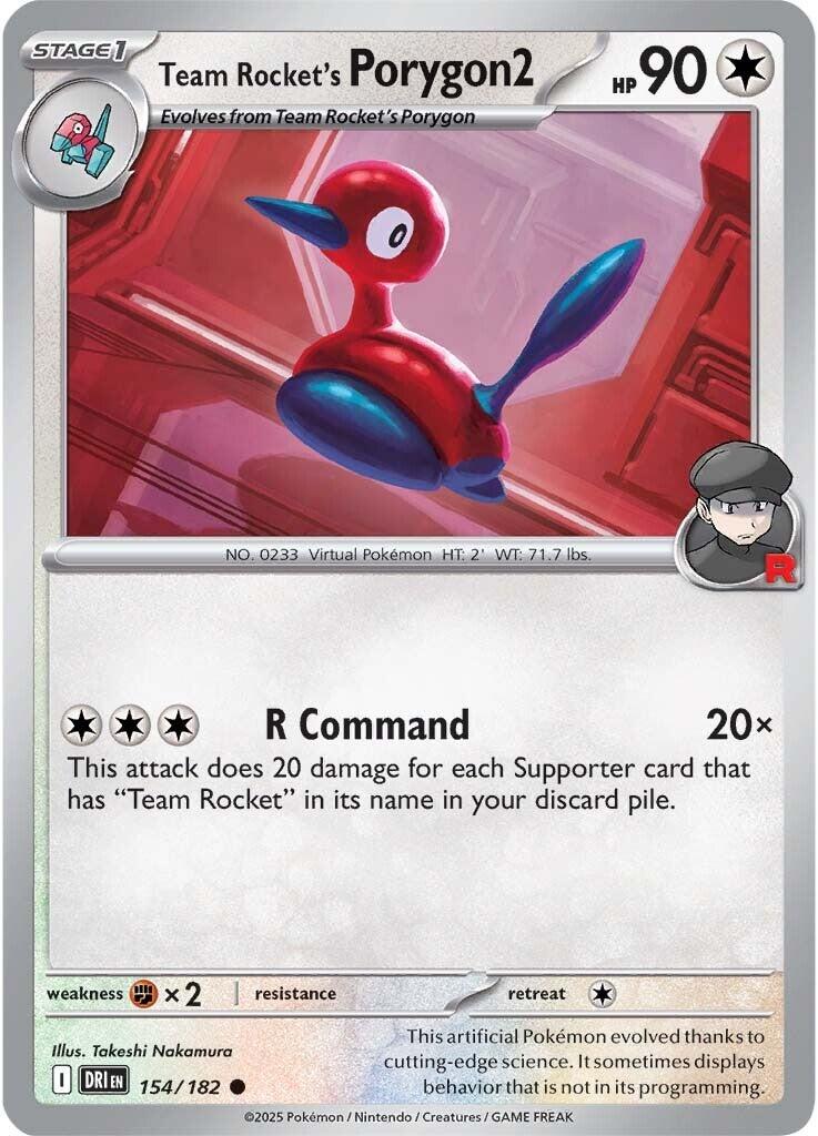 Team Rocket's Porygon2 (154/182) [Scarlet & Violet: Destined Rivals] | Card Merchant Takapuna