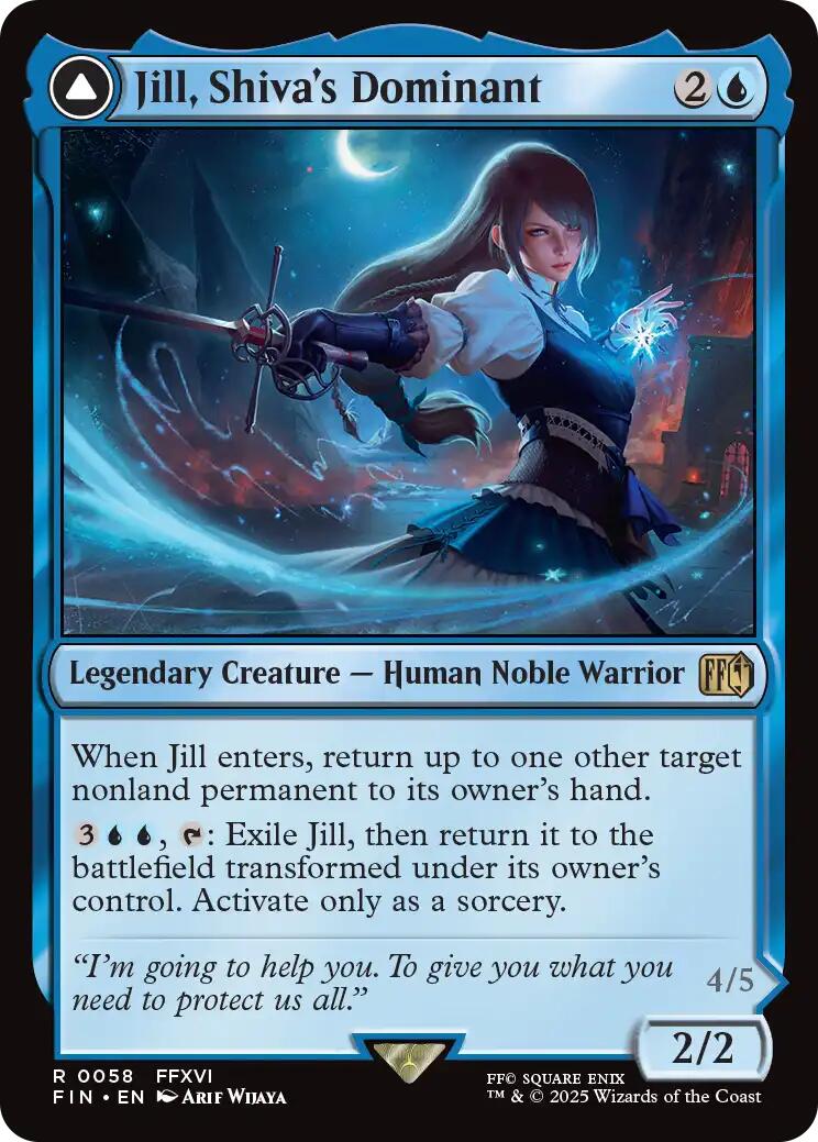 Jill, Shiva's Dominant // Shiva, Warden of Ice [FINAL FANTASY] | Card Merchant Takapuna