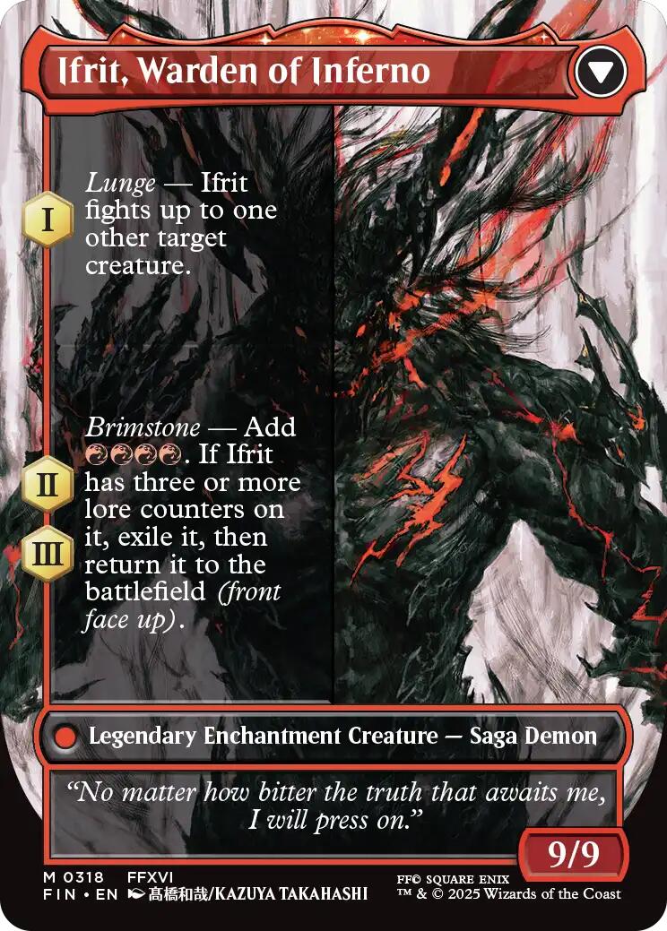 Clive, Ifrit's Dominant // Ifrit, Warden of Inferno (Borderless) (0318) [FINAL FANTASY] | Card Merchant Takapuna