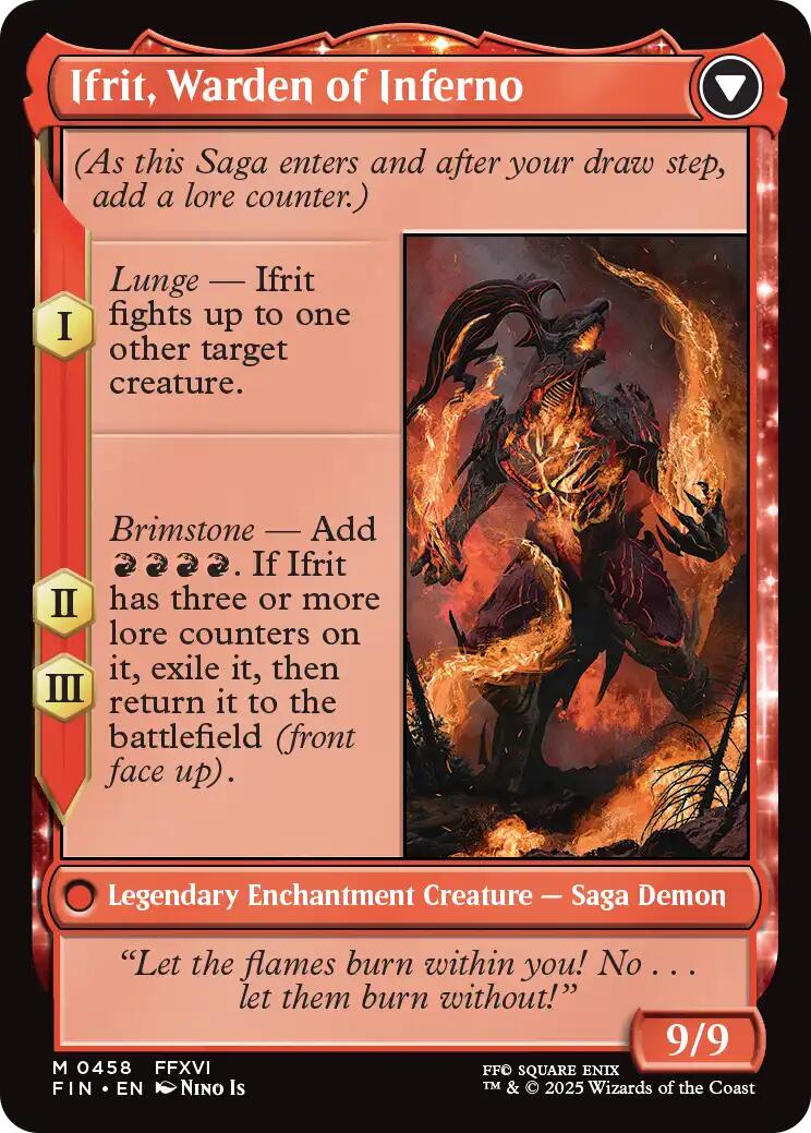 Clive, Ifrit's Dominant // Ifrit, Warden of Inferno (Extended Art) [FINAL FANTASY] | Card Merchant Takapuna