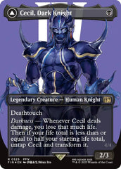 Cecil, Dark Knight // Cecil, Redeemed Paladin (Borderless) (Surge Foil) [FINAL FANTASY] | Card Merchant Takapuna