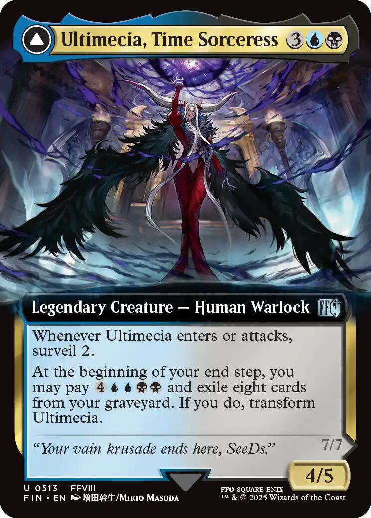 Ultimecia, Time Sorceress // Ultimecia, Omnipotent (Extended Art) [FINAL FANTASY] | Card Merchant Takapuna