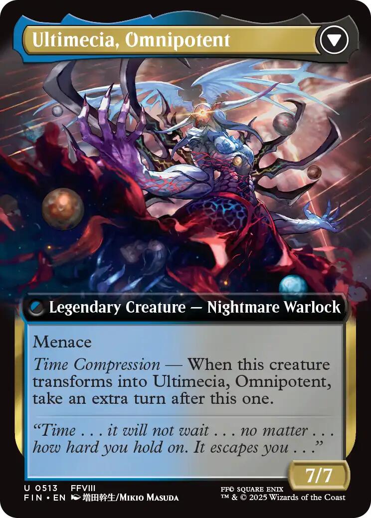 Ultimecia, Time Sorceress // Ultimecia, Omnipotent (Extended Art) [FINAL FANTASY] | Card Merchant Takapuna