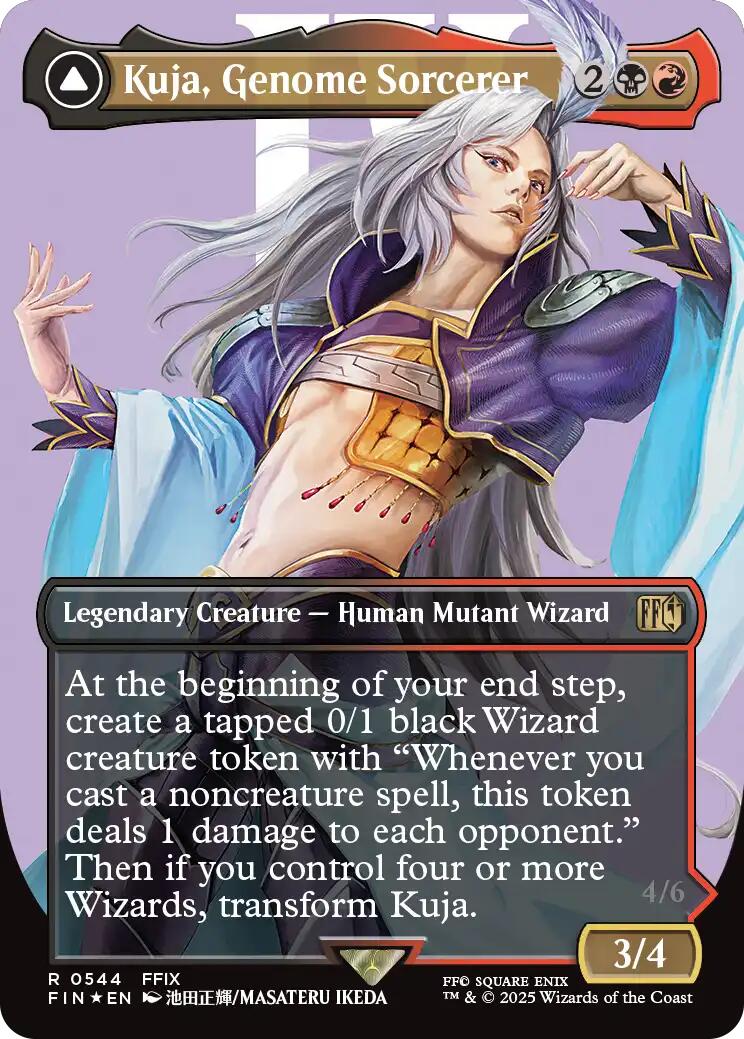 Kuja, Genome Sorcerer // Trance Kuja, Fate Defied (Borderless) (Surge Foil) [FINAL FANTASY] | Card Merchant Takapuna