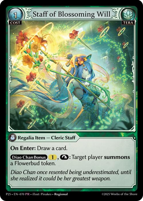 Staff of Blossoming Will (070) [Promotional Cards] | Card Merchant Takapuna