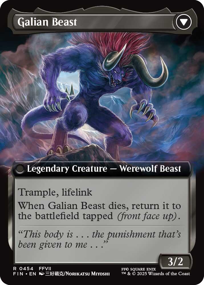 Vincent Valentine // Galian Beast (Extended Art) [FINAL FANTASY] | Card Merchant Takapuna