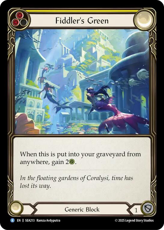 Fiddler's Green (Yellow) [SEA213] (High Seas)  Rainbow Foil | Card Merchant Takapuna