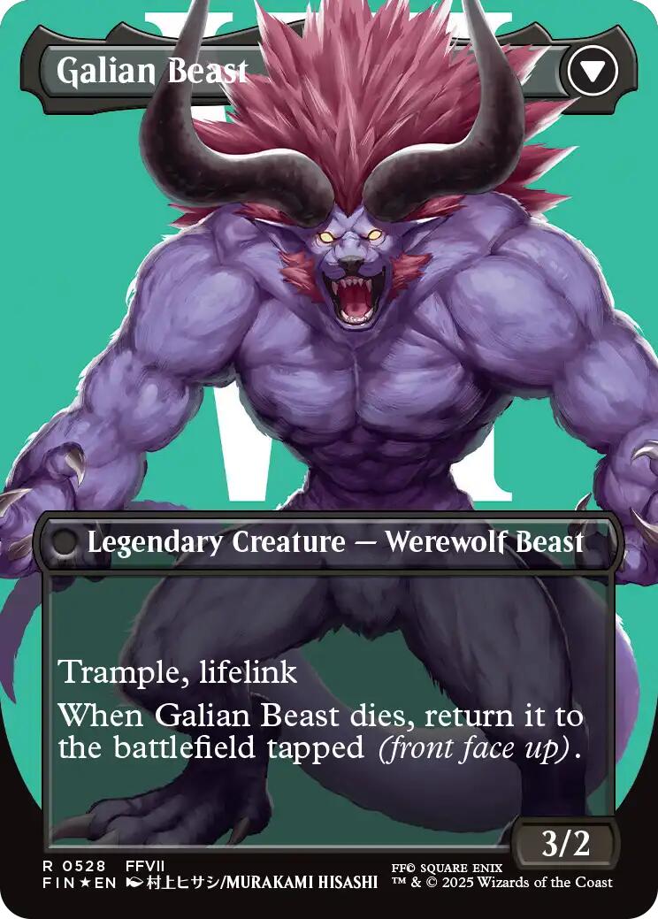 Vincent Valentine // Galian Beast (Borderless) (Surge Foil) [FINAL FANTASY] | Card Merchant Takapuna