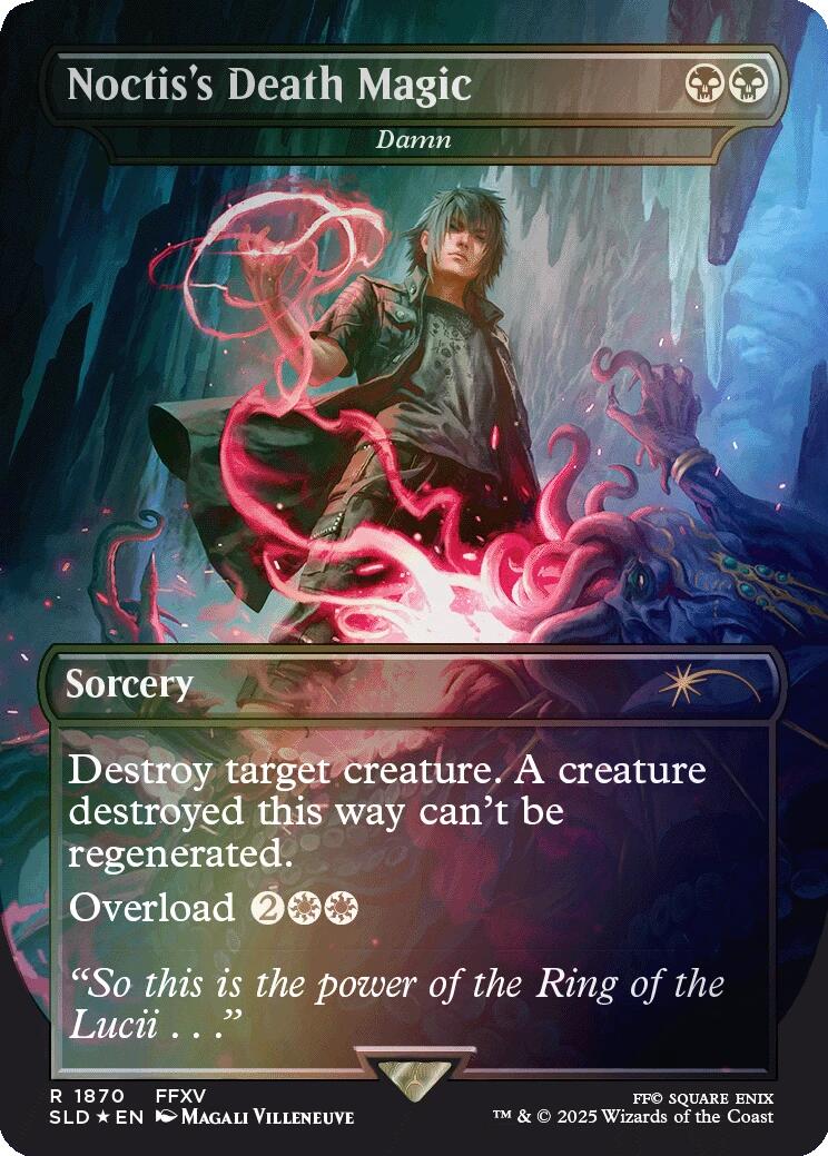 Noctis's Death Magic - Damn (Rainbow Foil) [Secret Lair Drop Series] | Card Merchant Takapuna
