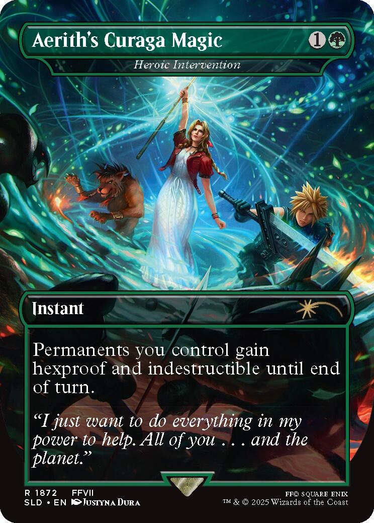 Aerith's Curaga Magic - Heroic Intervention [Secret Lair Drop Series] | Card Merchant Takapuna