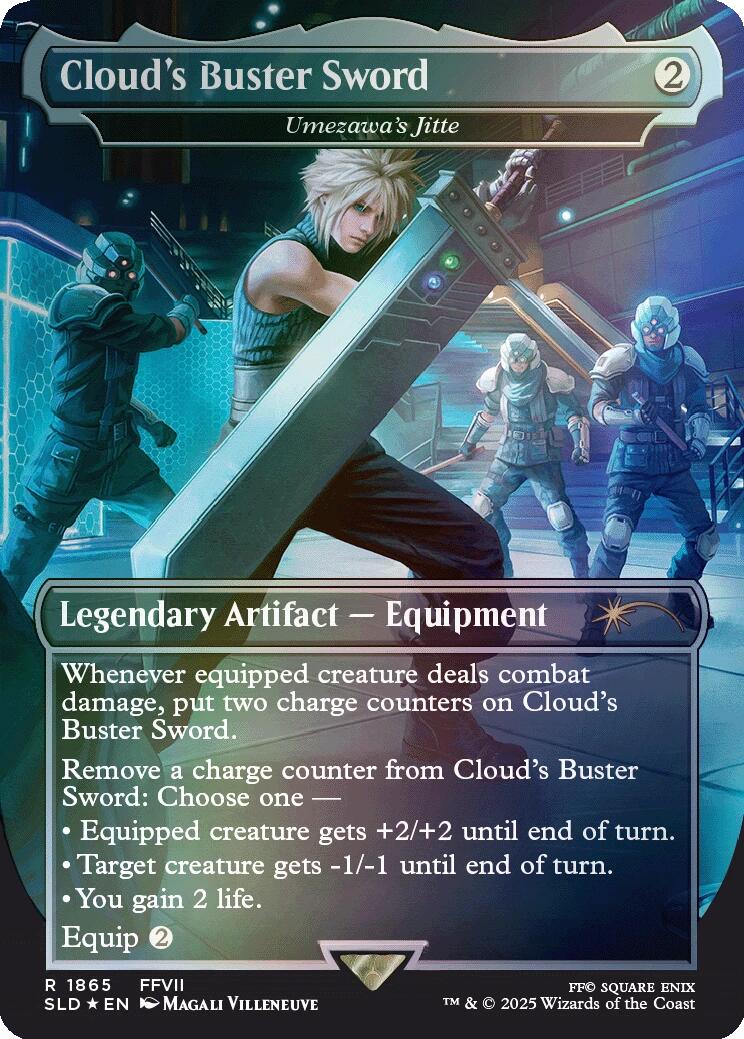Cloud's Buster Sword - Umezawa's Jitte (Rainbow Foil) [Secret Lair Drop Series] | Card Merchant Takapuna