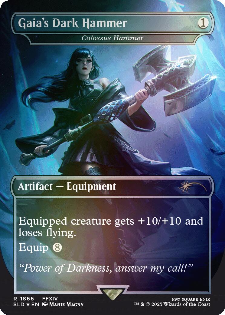 Gaia's Dark Hammer - Colossus Hammer (Rainbow Foil) [Secret Lair Drop Series] | Card Merchant Takapuna