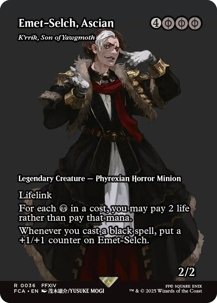 Emet-Selch, Ascian - K'rrik, Son of Yawgmoth (Showcase) [FINAL FANTASY : Through the Ages] | Card Merchant Takapuna