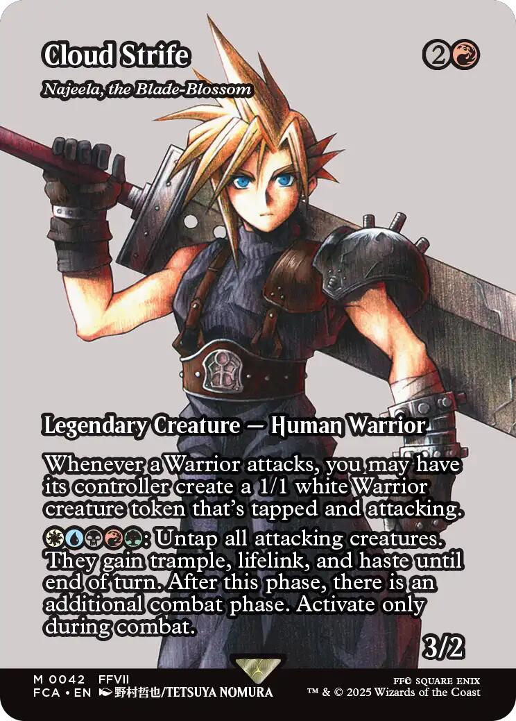 Cloud Strife - Najeela, the Blade-Blossom (Showcase) [FINAL FANTASY : Through the Ages] | Card Merchant Takapuna