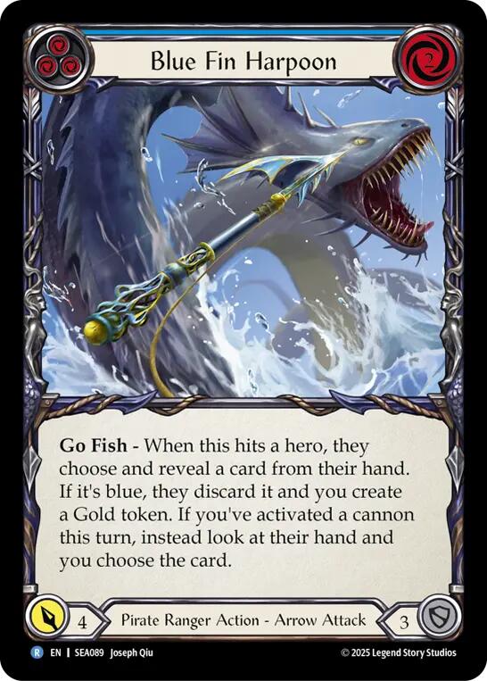 Blue Fin Harpoon [SEA089] (High Seas)  Rainbow Foil | Card Merchant Takapuna