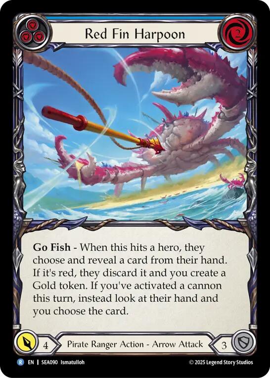 Red Fin Harpoon [SEA090] (High Seas)  Rainbow Foil | Card Merchant Takapuna