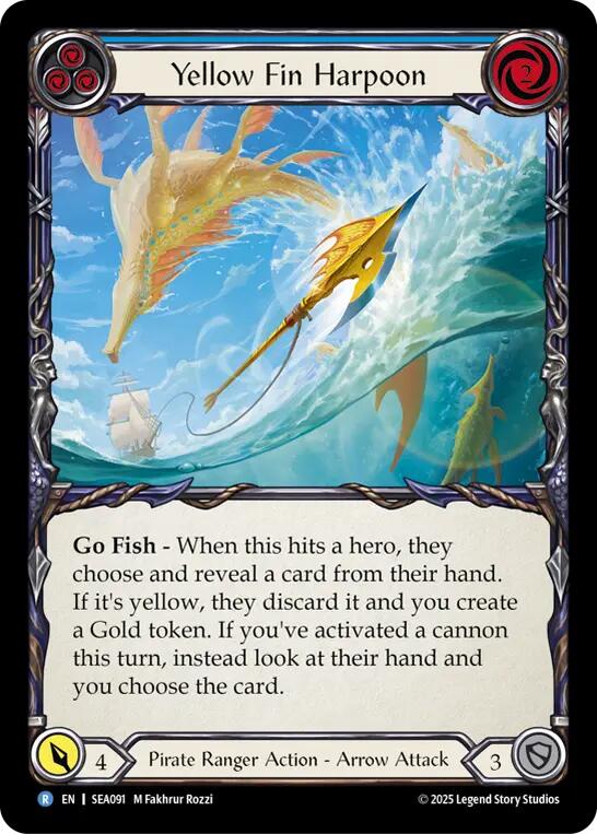 Yellow Fin Harpoon [SEA091] (High Seas)  Rainbow Foil | Card Merchant Takapuna