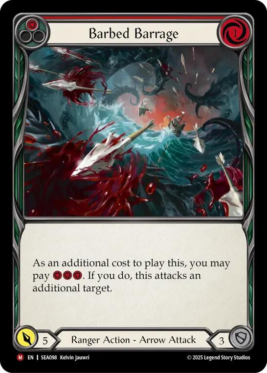 Barbed Barrage [SEA098] (High Seas)  Rainbow Foil | Card Merchant Takapuna