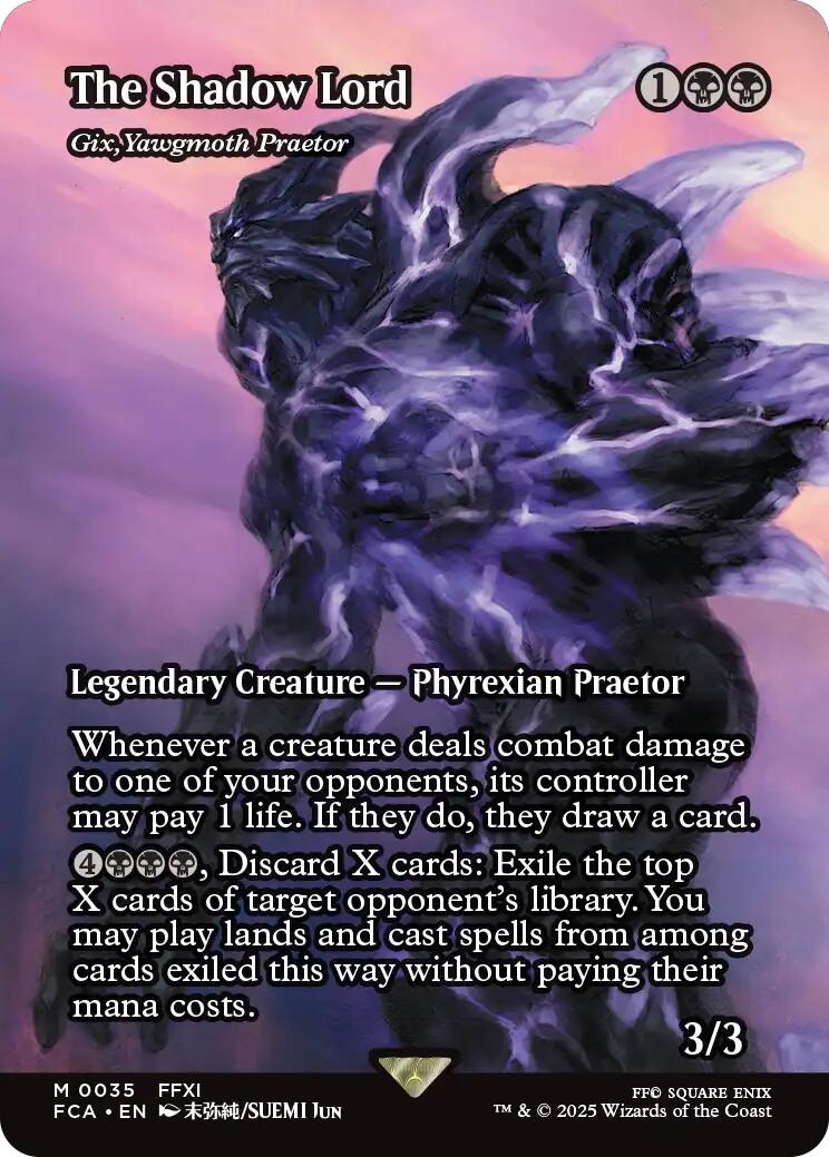 The Shadow Lord - Gix, Yawgmoth Praetor (Showcase) [FINAL FANTASY : Through the Ages] | Card Merchant Takapuna