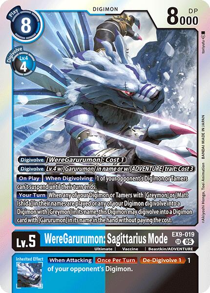 WereGarurumon: Sagittarius Mode [EX9-019] [Versus Monsters] | Card Merchant Takapuna