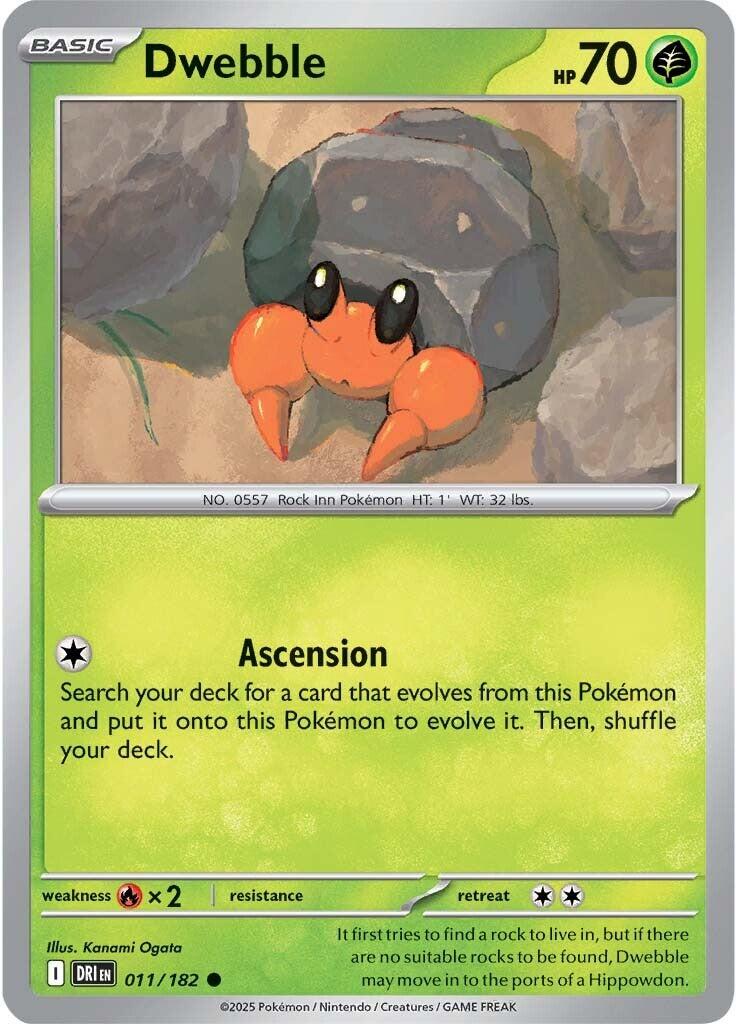 Dwebble (011/182) [Scarlet & Violet: Destined Rivals] | Card Merchant Takapuna