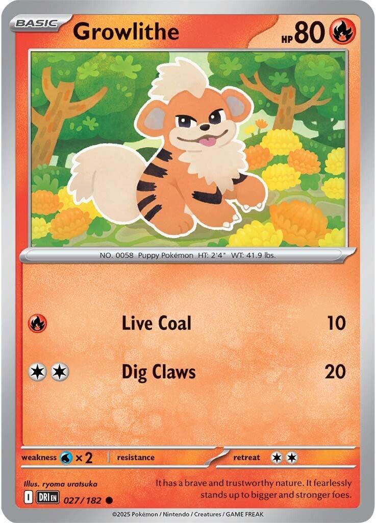 Growlithe (027/182) [Scarlet & Violet: Destined Rivals] | Card Merchant Takapuna