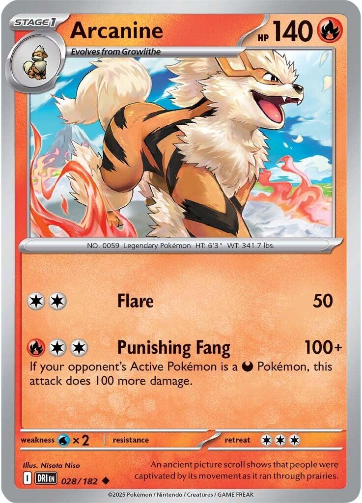 Arcanine (028/182) [Scarlet & Violet: Destined Rivals] | Card Merchant Takapuna