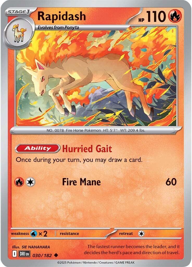 Rapidash (030/182) [Scarlet & Violet: Destined Rivals] | Card Merchant Takapuna