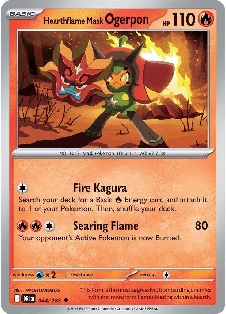 Hearthflame Mask Ogerpon (044/182) [Scarlet & Violet: Destined Rivals] | Card Merchant Takapuna