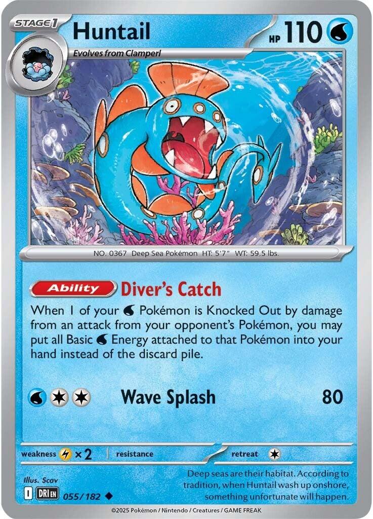 Huntail (055/182) [Scarlet & Violet: Destined Rivals] | Card Merchant Takapuna